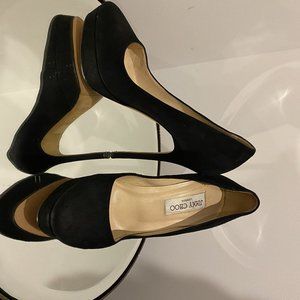 Black suede Jimmy Choo pumps 37.5